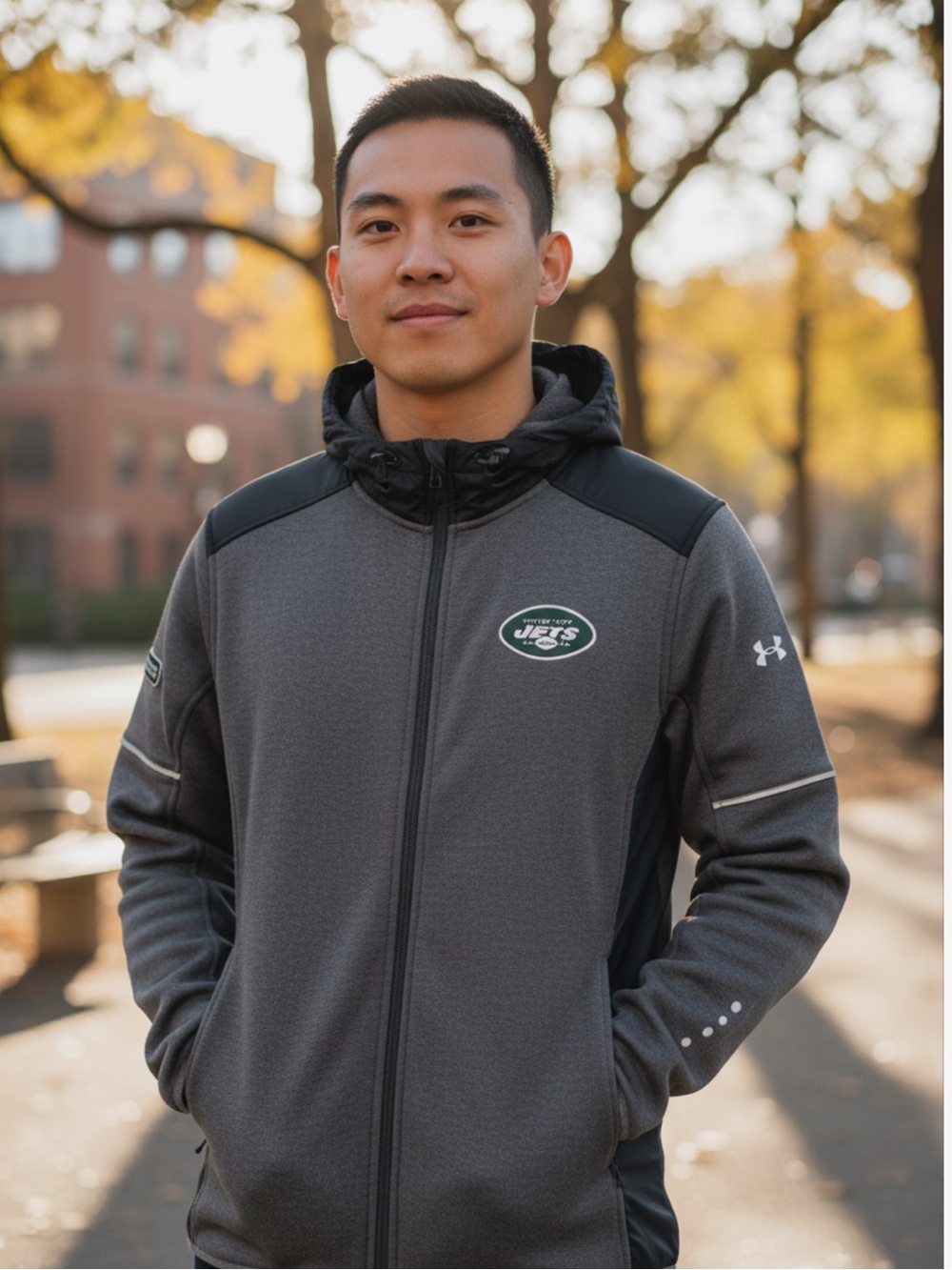 UNDER ARMOUR NY Jets hooded zip up